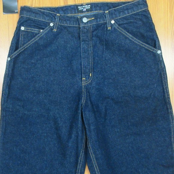 32x32 NEW! POLO JEANS CO RALPH LAUREN VINTAGE/ DEADSTOCK CARPENTER JEANS - Picture 5 of 6